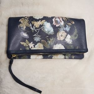 Brand New Floral Clutch - Navy